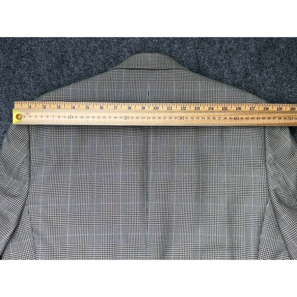Lauren Ralph Lauren Mens 38R Gray Glen Plaid Blazer Sport Coat Prince Wales